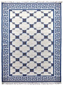 Diamond Carpets koberce Ručne viazaný kusový koberec Geo DESP P82 Silver Blue - 200x290 cm