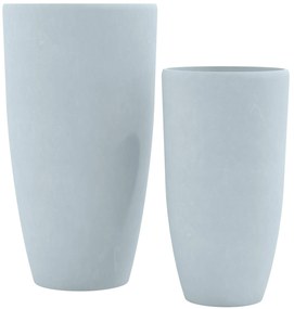 Sada 2 ks kvetináčov 1 round - sivá