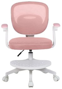 Detská otočná stolička Neoseat JUNI 008 s podnožou — látka, ružová