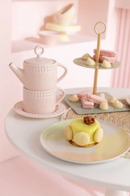 Ružový keramický Tea for One Hella Pastel Pink - 18 * 16 * 22 cm
