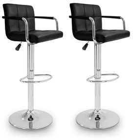 Aga 2x Barová stolička s područkami MR2010 Čierna