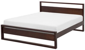 Manželská posteľ 140 cm GIACOMO (s roštom) (tmavé drevo). Vlastná spoľahlivá doprava až k Vám domov. 1007290