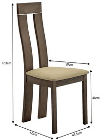 Kondela Drevená stolička, buk merlot/Magnolia hnedá látka, DESI 67386