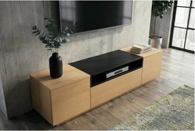 TV-skrinka 47811 Loft 160cm Prírodná/Čierna Dub Dyha  - Komfort-nábytok