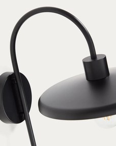 Čierne nástenné svietidlo ø 27 cm Nuvira – Kave Home