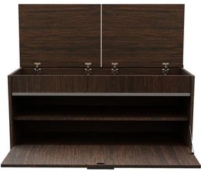 Veľká skrinka na topánky so sedadlom wenge