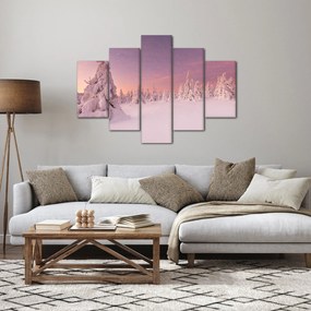 Obraz - Stromy pod snehovou prikrývkou (150x105 cm)