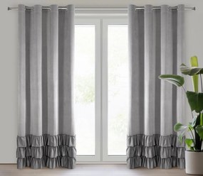 ZATEMŇOVACÍ ZÁVES NA KRÚŽKOCH MEGI 140X250 CM SIVÁ