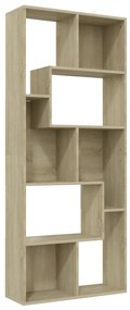 vidaXL Knižnica, dub sonoma 67x24x161 cm, kompozitné drevo