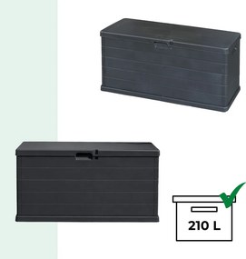 Úložný box OMEGA, 210L, 117x38x56cm, antracitová I.P.A.E-Progarden