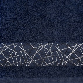 BAVLNENÝ UTERÁK NIKA 70X140 CM TMAVOMODRÁ