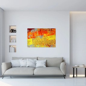 Obraz abstrakcie - maľba (90x60 cm)