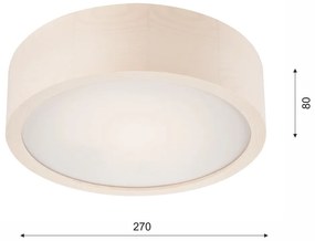 Biele stropné svietidlo so skleneným tienidlom ø 27 cm Eveline – LAMKUR