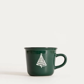 Hrnček SOLENE s vianočným stromčekom, zelený 761607 300 ml