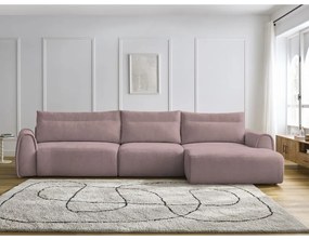 Svetloružová rohová pohovka Aden – Bobochic Paris