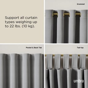 Oceľová roztiahnuteľná garniža 107 - 305 cm Loop – Umbra