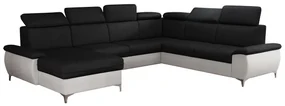 Rohová sedačka Chester D, Dostupné poťahy: ekokoža Soft 017 + Malmo New 96, Strana: ľavá