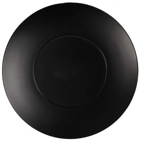 Čierno-zlatý servírovací tanier s hviezdičkami - Ø 33*1 cm