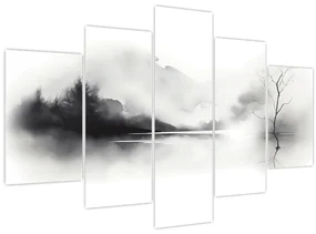 Obraz - Atramentová maľba krajiny (150x105 cm)