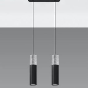 Sollux SL.0651 - Luster na lanku BORGIO 2xGU10/40W/230V betón/kov čierna