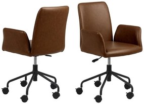 Kancelárska stolička Allison hnedá koženka