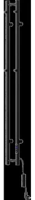 Mexen Pino elektrický radiátor vešiaky na uteráky 1405 x 137 mm, 150 W, čierny - W301-1405-137-00-70