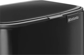 Matne čierny pedálový oceľový odpadkový kôš 7 l Bo – Brabantia