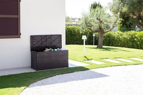 WOOD záhradný plastový úložný box 420 L, grafit