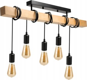 BERGE LED závesné stropné svietidlo 5x E27 Loft