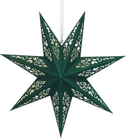 Vianočná papierová hviezda sedemcípa STARLET DELUXE 35 cm, zelená