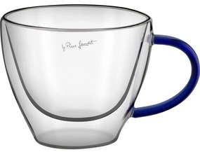 Lamart LT9116 2-dielna súprava pohárov nacappuccino Vaso, 190 ml, modrá