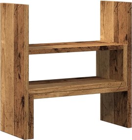 vidaXL Stolový organizér nastav. staré drevo 40x17x41cm kompozit.drevo