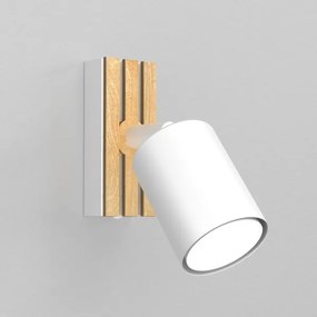 Nástenné bodové svietidlo TERRA 1xGU10/8W/230V biela/dub