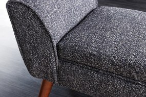 Krásna dizajnová lavica Scarlett 90 cm – v trendovej antracitovej bouclé látke