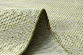 Koberec šnúrkový SIZAL PATIO ploské tkanie 3045 lístie zelený / béžový