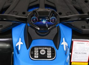 Ramiz Štvorkolka XT-Speed pre deti modrá + pohon 4x4 + EVA kolesá + pomalý štart + MP3 rádio + LED