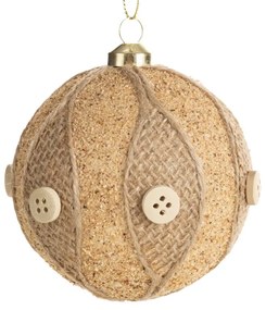 Vianočná ozdoba s gombíkmi svetlohnedá (6 ks)