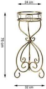 Stojan na kvety 76x32 cm zlatá