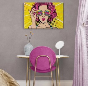 Obraz žena s ružovými vlasmi - 120x80