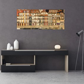 Obraz - Nábrežná štvrť, Portugalsko (120x50 cm)
