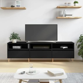 TV skrinka čierna 150x30x44,5 cm kompozitné drevo 831269