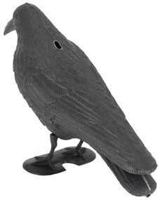 Záhradná figúrka z polyetylénu Crow, 21,5 cm, čierna