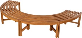 Lavica Male 250 cm polkruhová bez operadla - teak