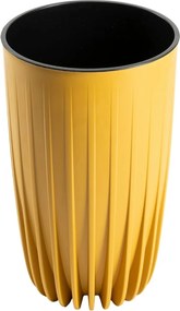 PLASTOVÝ KVETINÁČ STRIPPED 25X42 CM HORČICOVÁ