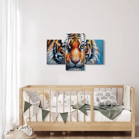 Obraz - Pohľad tigra, maľba (90x60 cm)