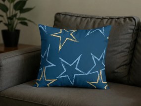 Mikroflanelová obliečka na vankúš STARMISS 40x50 cm, tmavomodrá