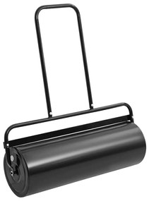 Záhradný valec na trávnik čierny 63 l železo a oceľ