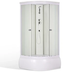 Sprchový box SNOW 90x90 cm Biela Sklo MATT GLASS