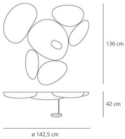Artemide 1245110A - LED Stmievateľné stropné svietidlo SKYDRO LED/29W/230V 3000K