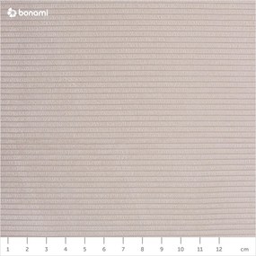 Béžová menčestrová rozkladacia rohová pohovka Micadoni Home Moghan, ľavý roh